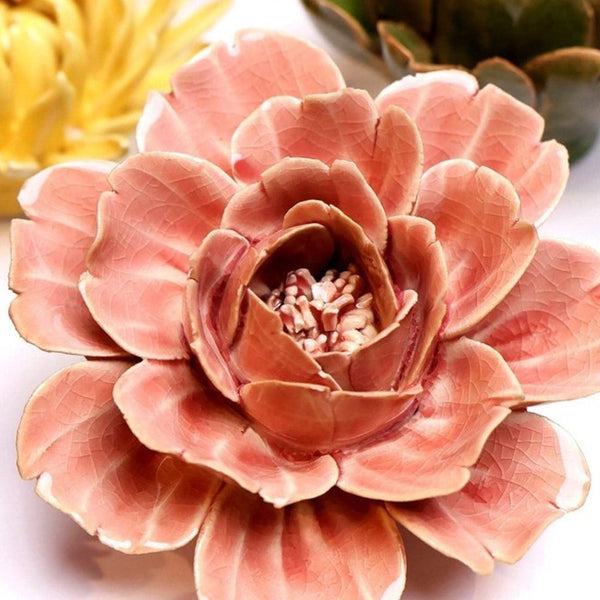 Bloem keramiek roos