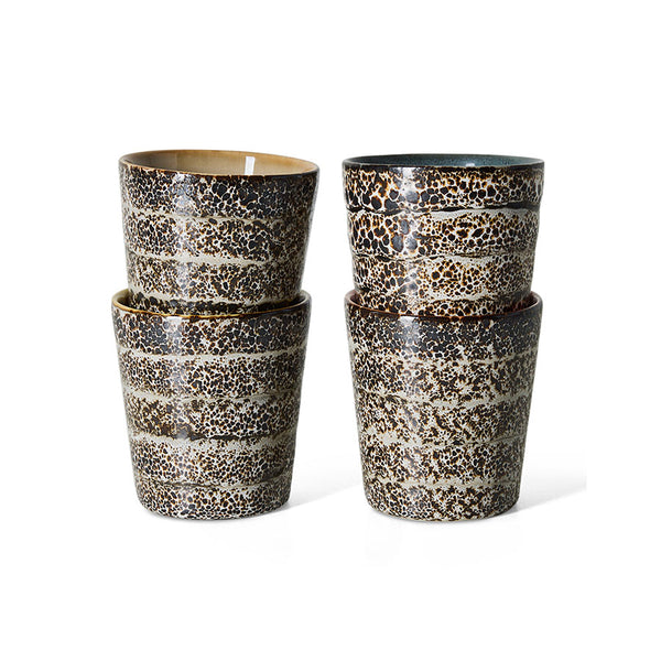 HKliving 70s ceramics coffee mugs set brew variation