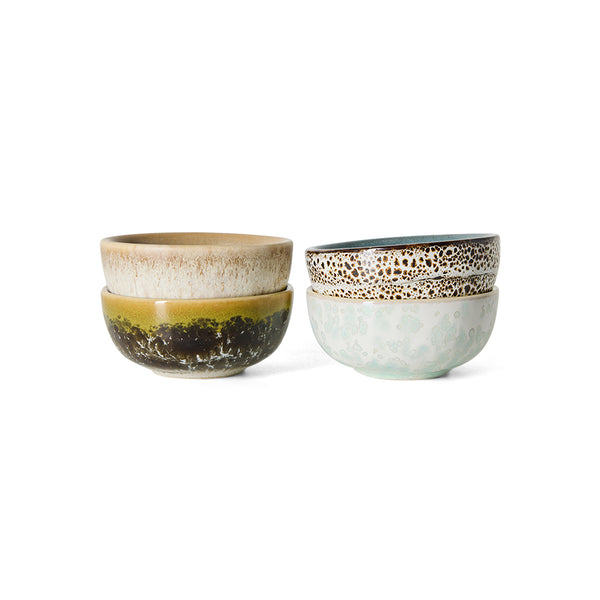 HKliving 70s ceramics xs bowls set caramelized