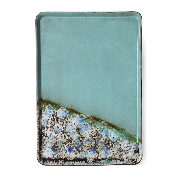 HKliving 70s ceramics large tray agave