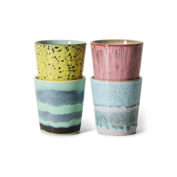 HKliving 70s ceramics coffee mugs set artistic