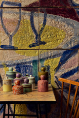 HKliving 70s ceramics jar small rhabarb