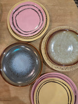 HKliving 70s ceramics plates vanilla
