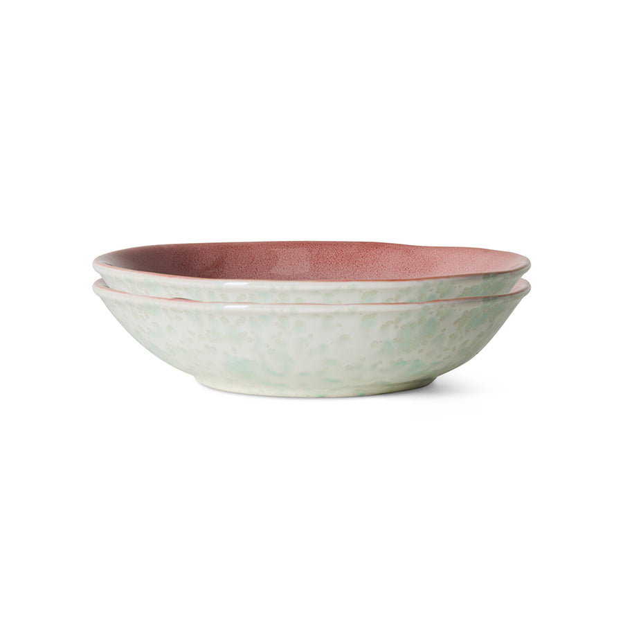 HKliving 70s ceramics curry bowls set lotus