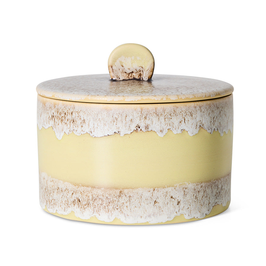 HKliving 70s ceramics cookie jar custard