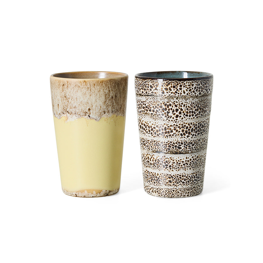 HKliving 70s ceramics tea mugs set dolce