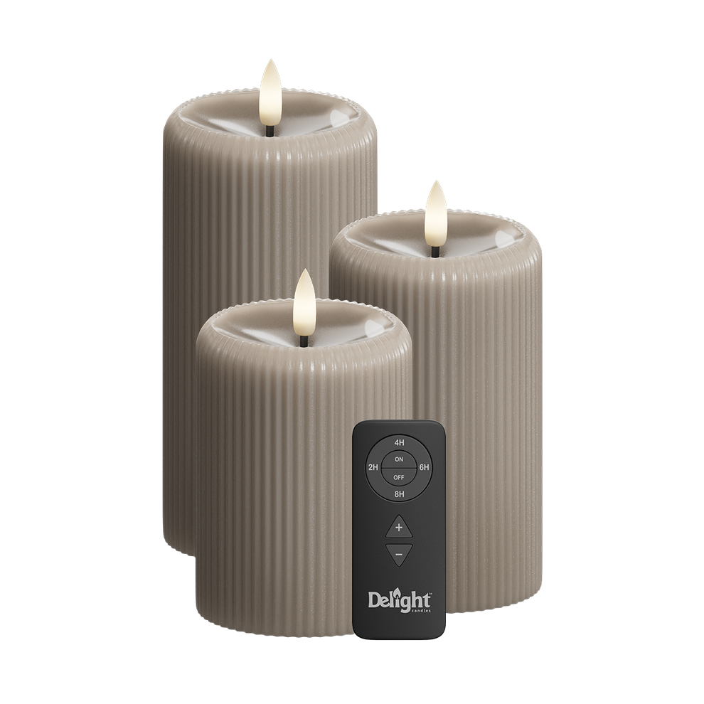 Set ledkaarsen mokka