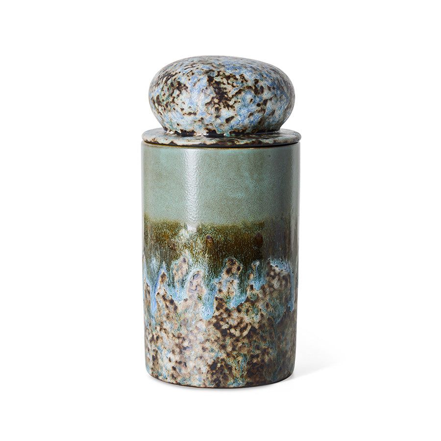 HKliving 70s ceramics storage jar agave