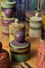 HKliving 70s ceramics jar small deepsea