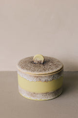 HKliving 70s ceramics cookie jar custard