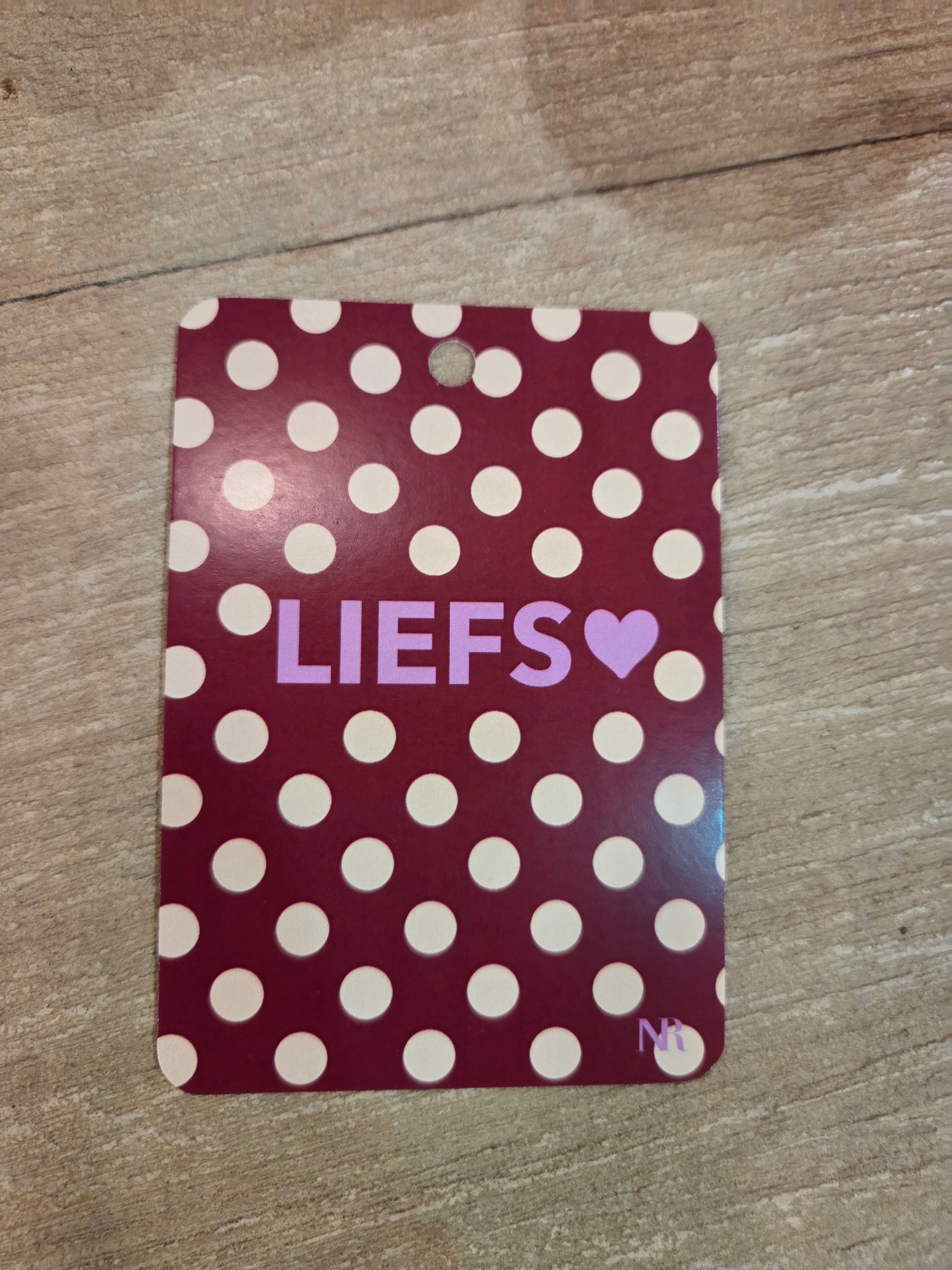 Cadeaukaartje liefs