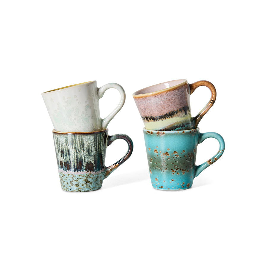 HKliving 70s ceramics espresso mugs set softness
