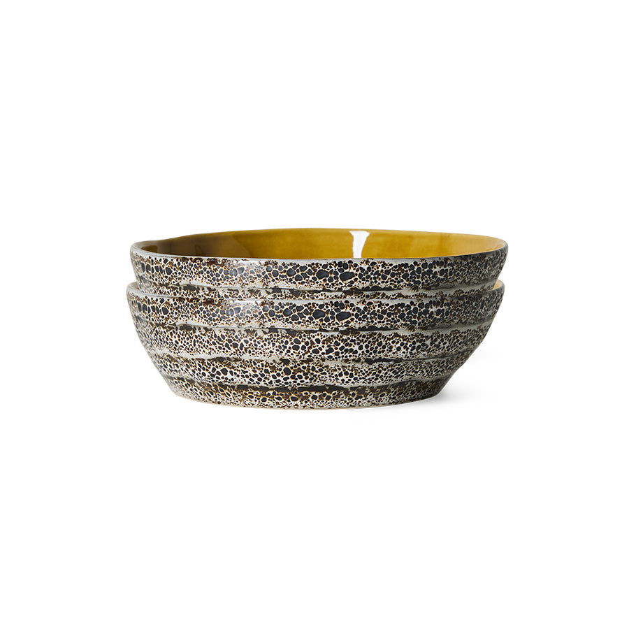 HKliving 70s ceramics pasta bowls set brew