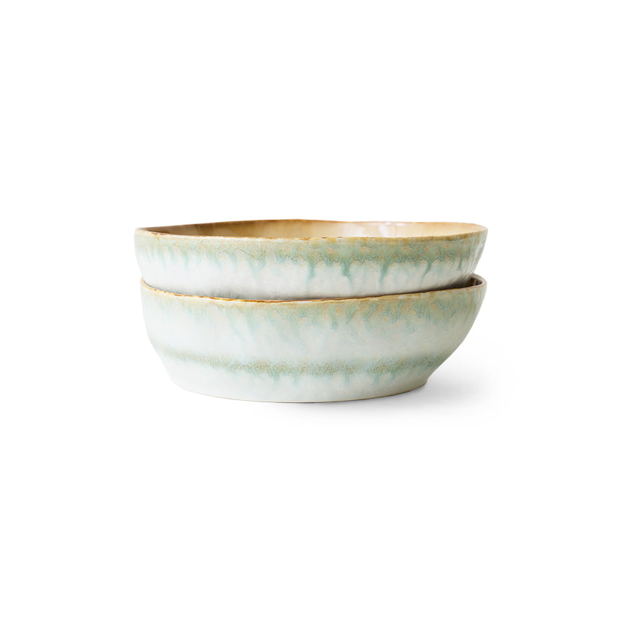 HKliving 70s ceramics pasta bowls set