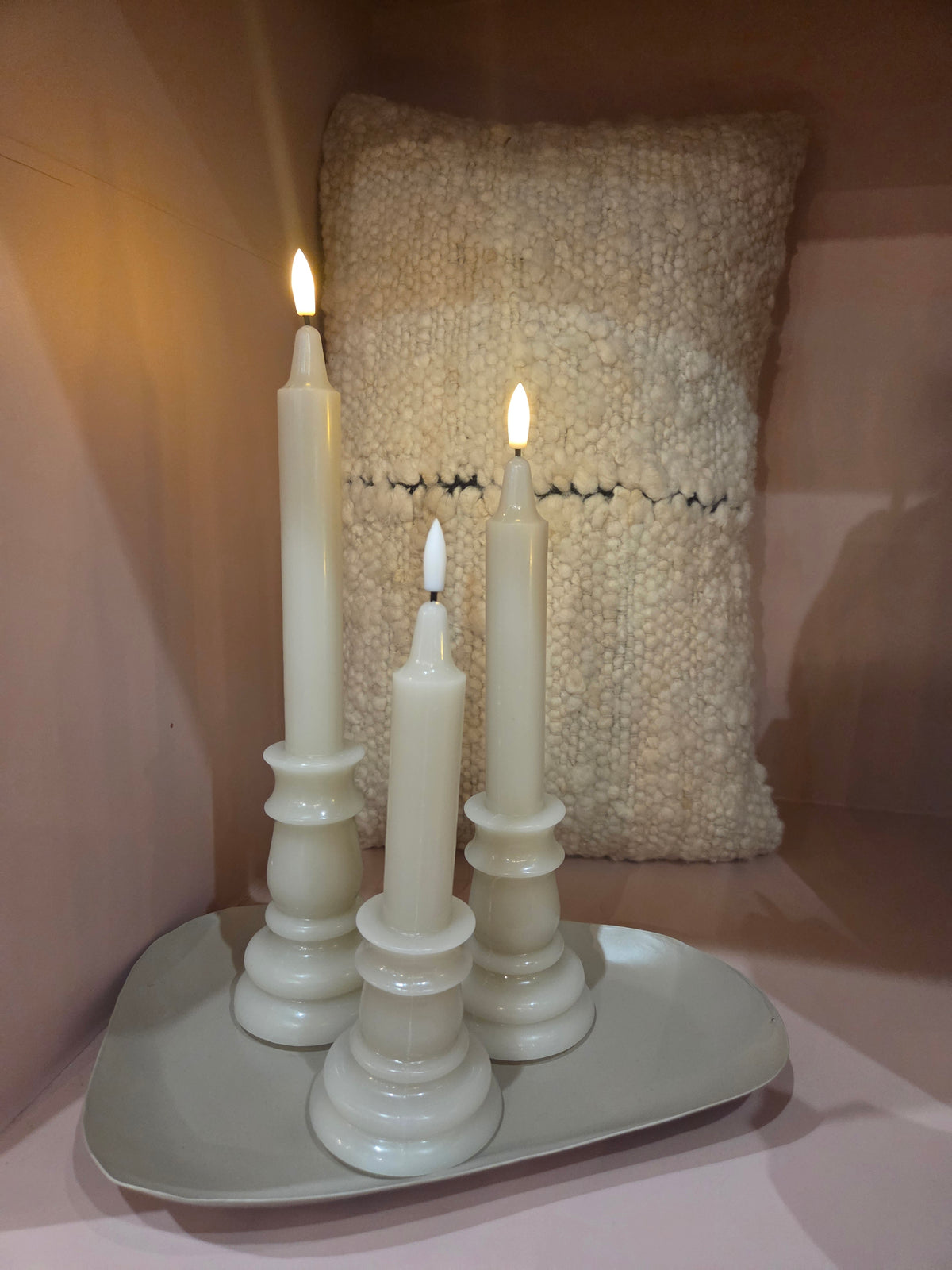 Ledkaars kandelaar