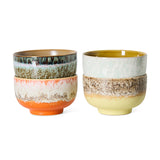 HKliving 70s ceramics noodle bowls set sunset