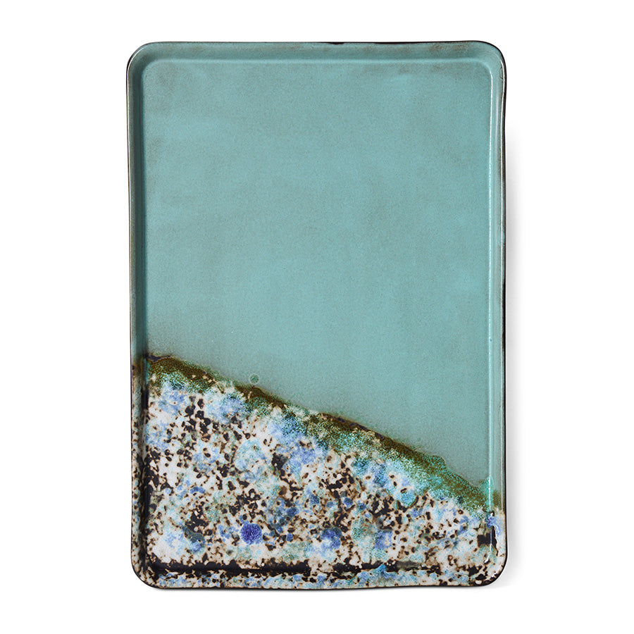 HKliving 70s ceramics large tray agave