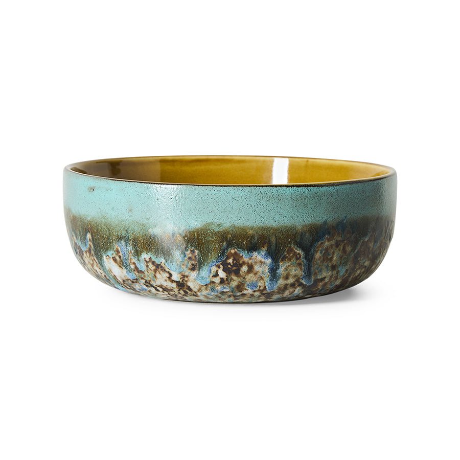 HKliving 70s ceramics salad bowl agave