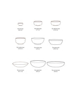 HKliving 70s ceramics noodle bowls set sunset