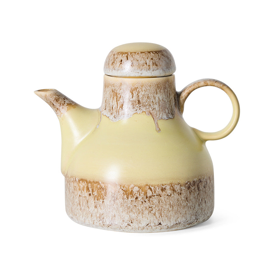 HKliving 70s ceramics coffee pot custard