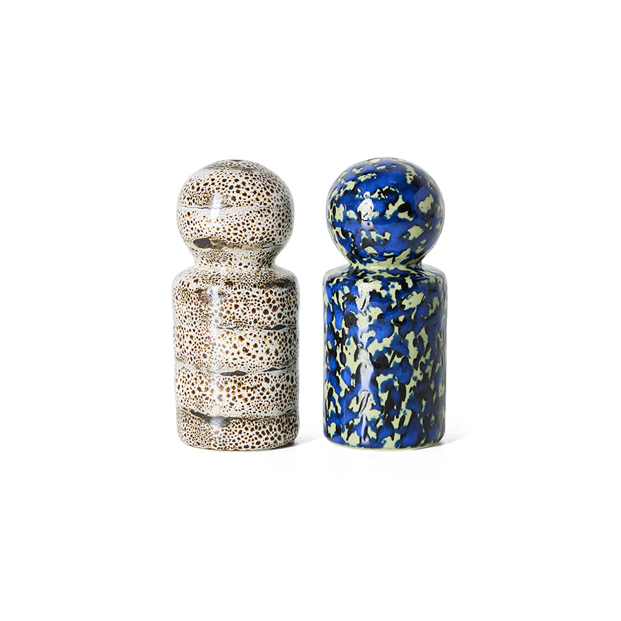 HKliving 70s ceramics pepper & salt jar grain