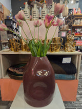 Vaas gedeukt aubergine