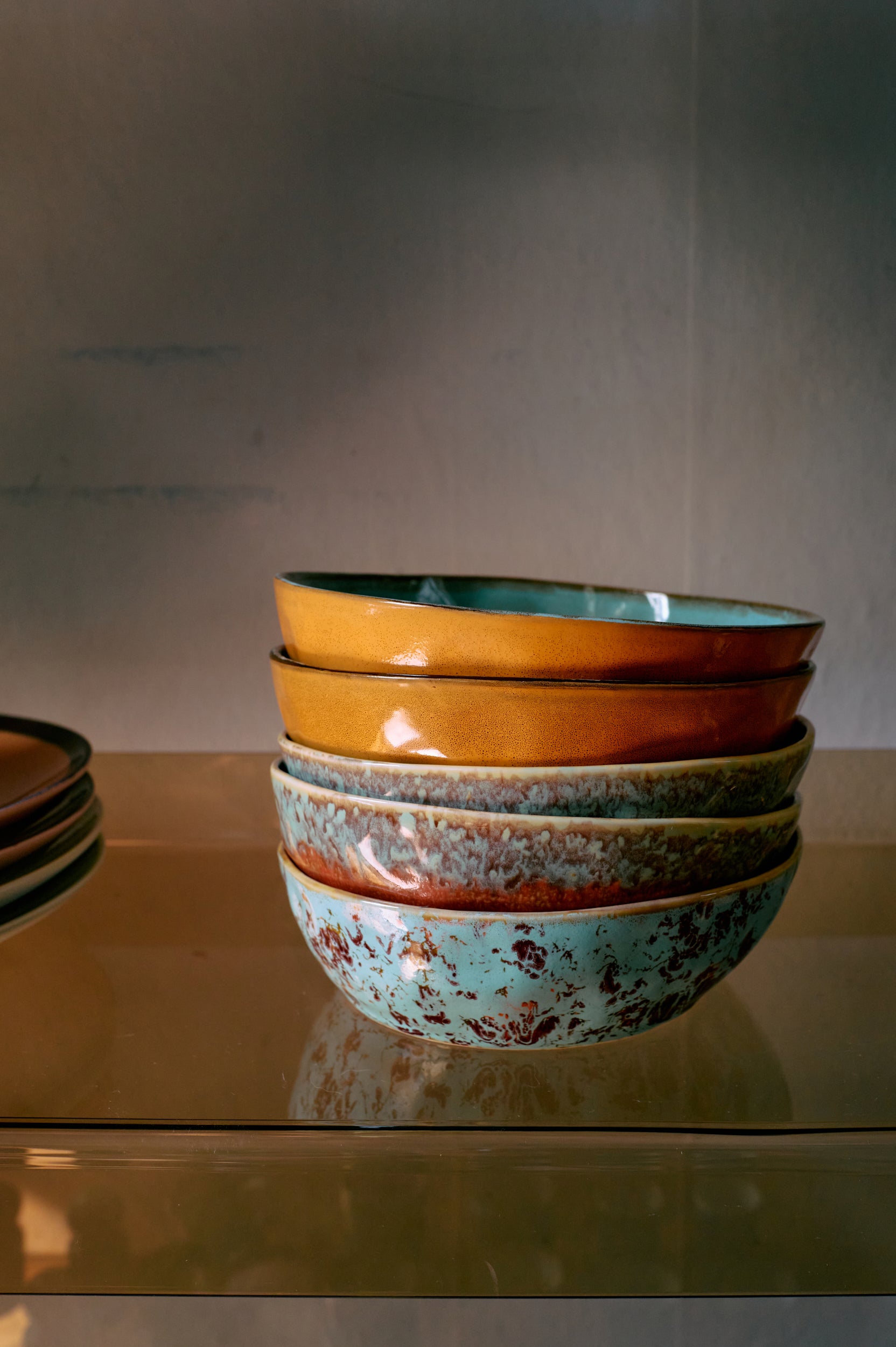 HKliving 70s ceramics pasta bowls set