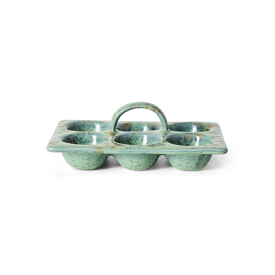 HKliving 70s ceramics egg tray minty