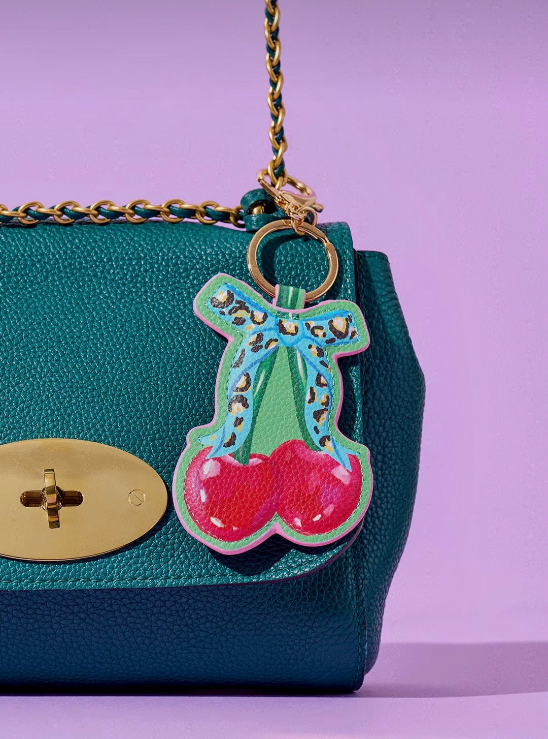 Bag charm cherry