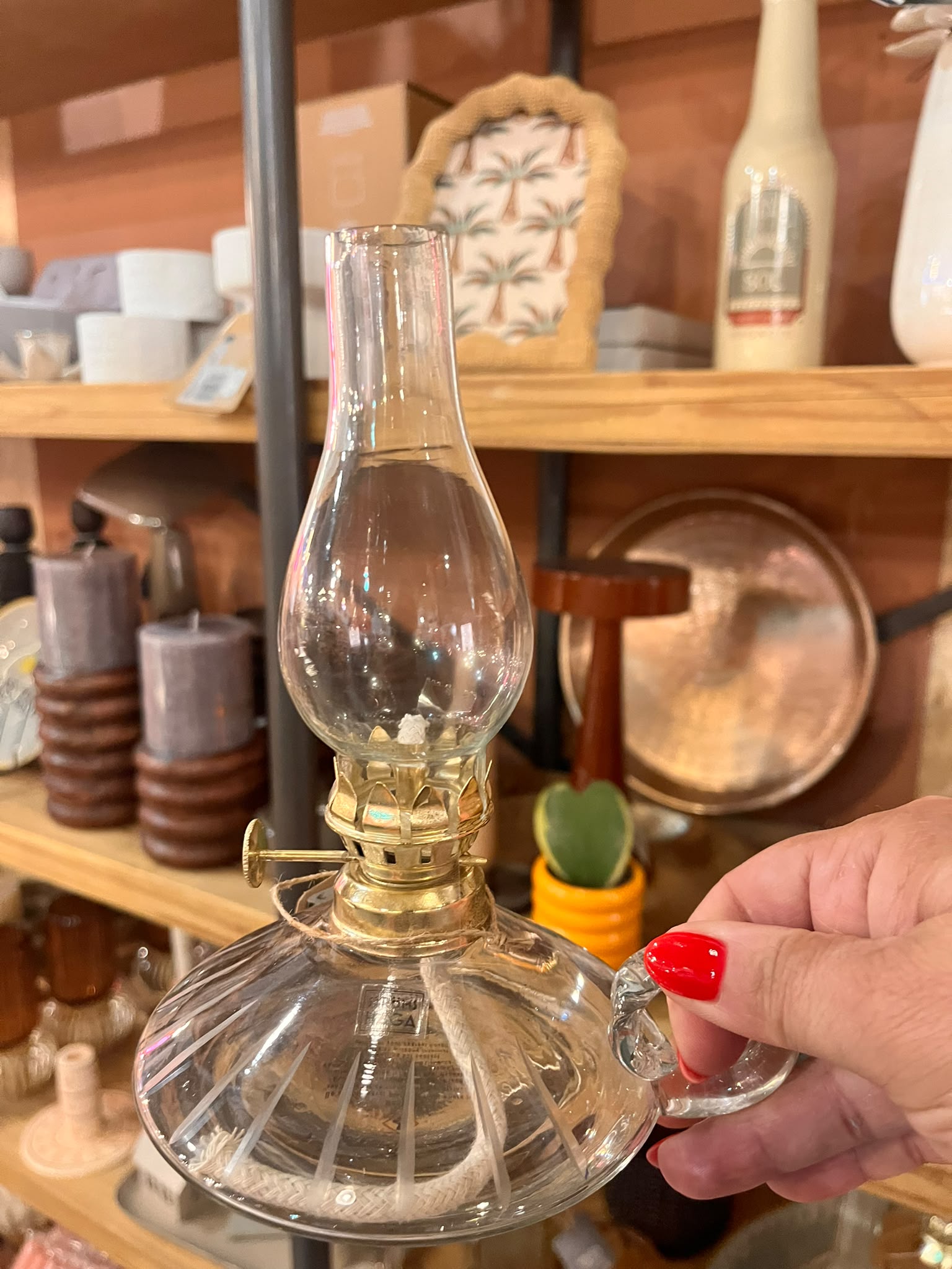 Olielamp transparant